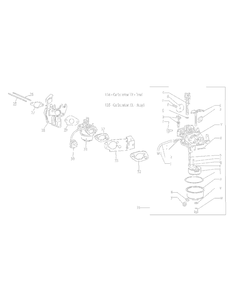 270-Sua Engine / 270-Sua Carburetor Assembly Diagram and Parts List for 31AS63EF700 2015 Yard Machines Snow Blower